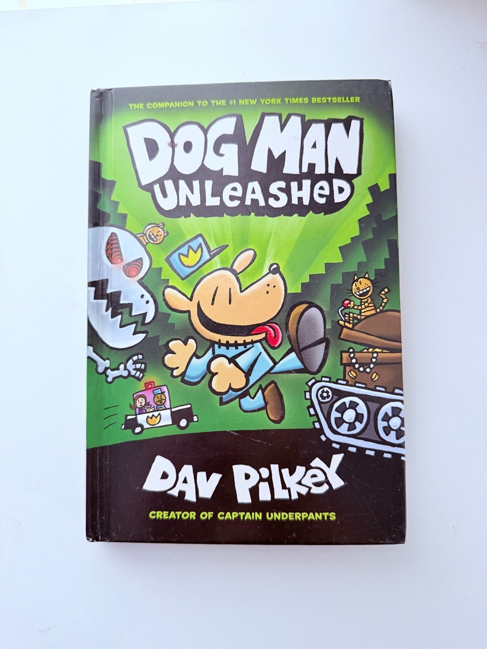Dog Man Unleashed Hardcover Book by Dav Pilkey Scholastic Pre Owned
